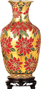 GraphicsByLiz_CloisonnePoinsettiaVase_Oct2008