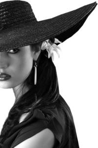GraphicsByLiz_BlackHat_WhiteFlower_May2008