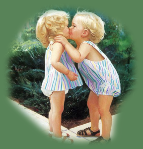 GraphicsByLiz_DonaldZolan_TwinsKissing_July2008
